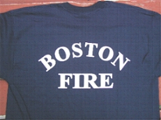 T-Shirt navy, Boston Fire Dept., Workshirt